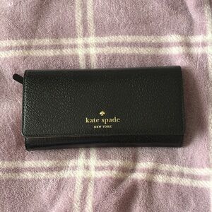 Kate Spade Black Leather Clutch